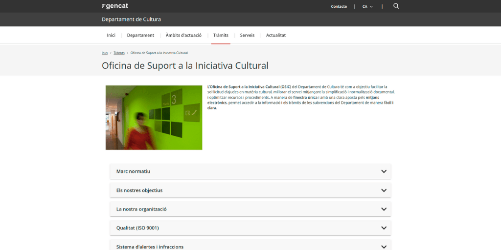 Convocatoria proceso selectivo para cubrir 24 plazas de personal laboral de la Oficina de Apoyo a la Iniciativa Cultural de la Generalitat de Cataluña