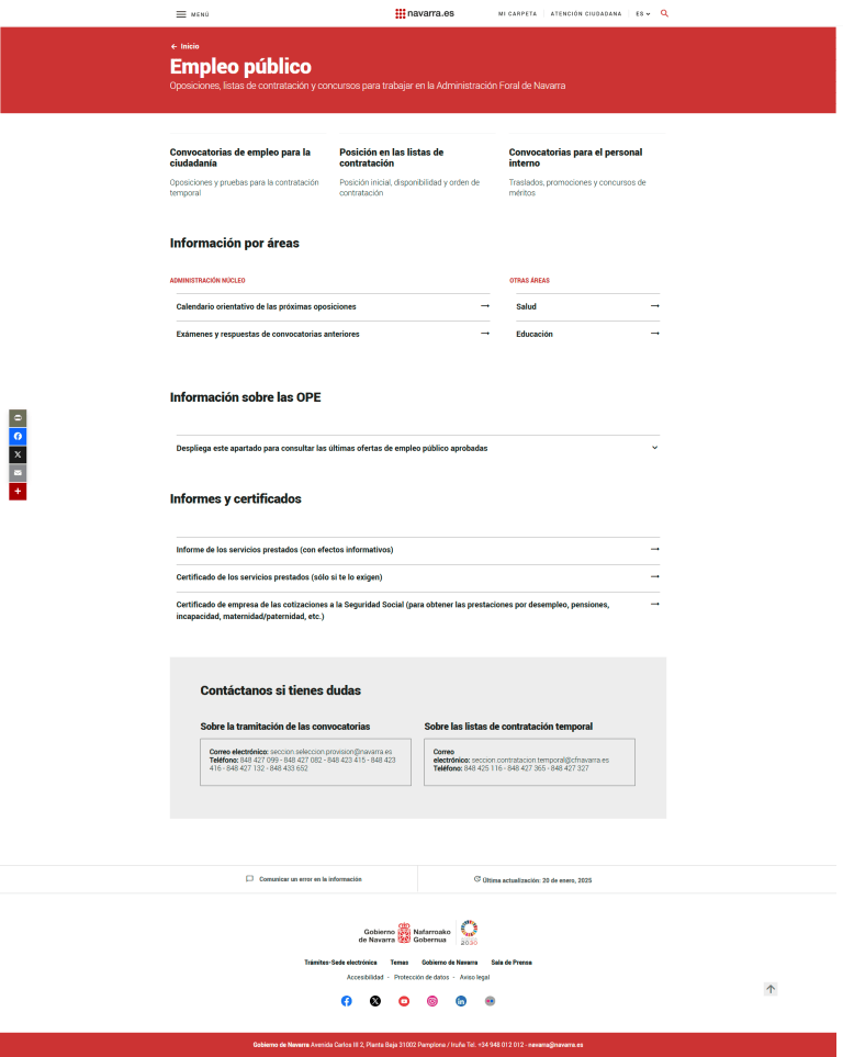 Convocatoria proceso selectivo para cubrir 33 plazas de Cuidador/a al servicio de la Administración de la Comunidad Foral de Navarra