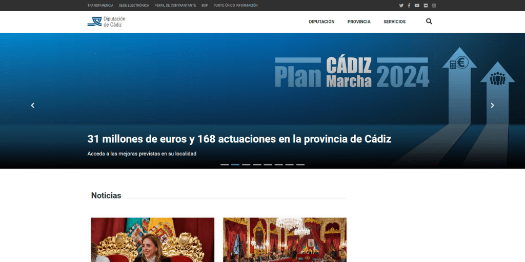 Convocatoria de 18 plazas de Administrativo/a en la Diputación Provincial de Cádiz