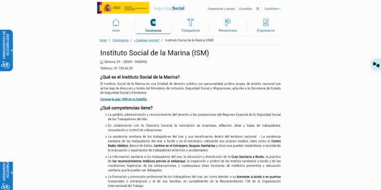 Convocatoria de 39 plazas de médico/a de Sanidad Marítima en el Instituto Social de la Marina