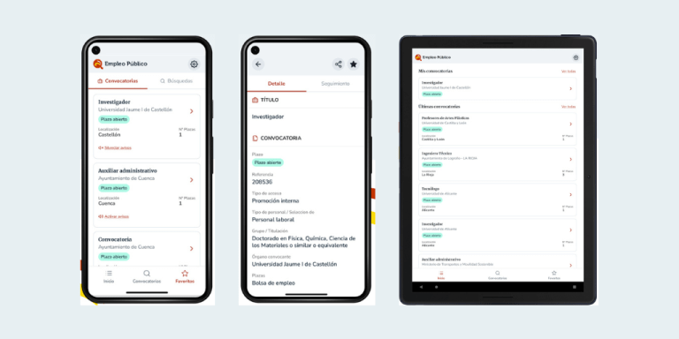 Nueva App oficial para consultar convocatorias de empleo público en España