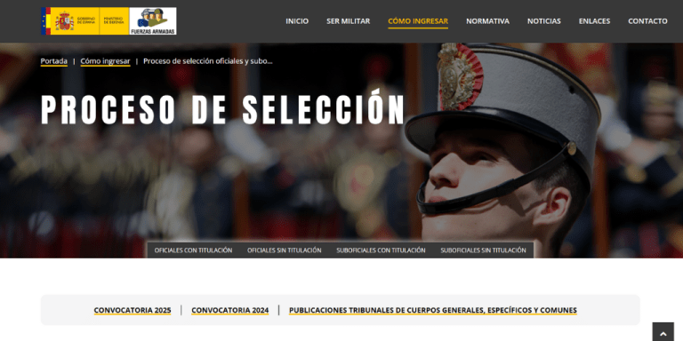 Oposiciones Fuerzas Armadas 2025